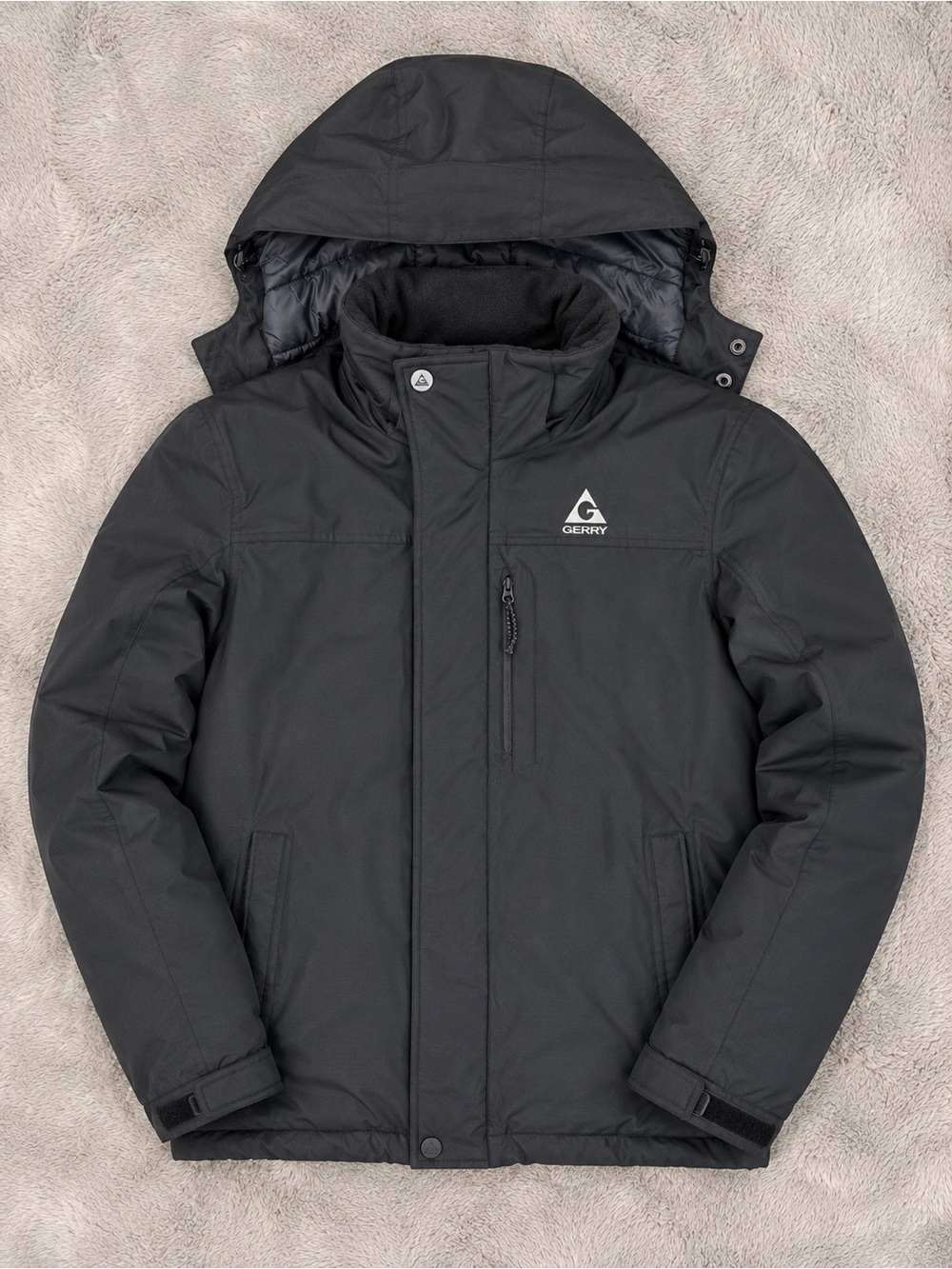 Gerry Men’s Black Hooded Puffer Jacket
